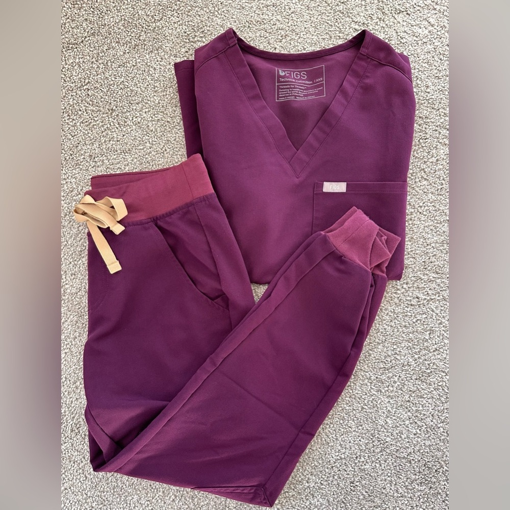 Figs Deep Purple Scrub Set (XXS Catarina, XXSP Zamoras)